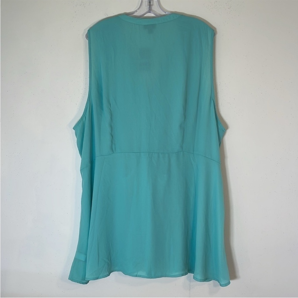 Torrid Peplum Georgette Button Front Tie-Front Blouse. 4X. NWT. - Picture 10 of 12